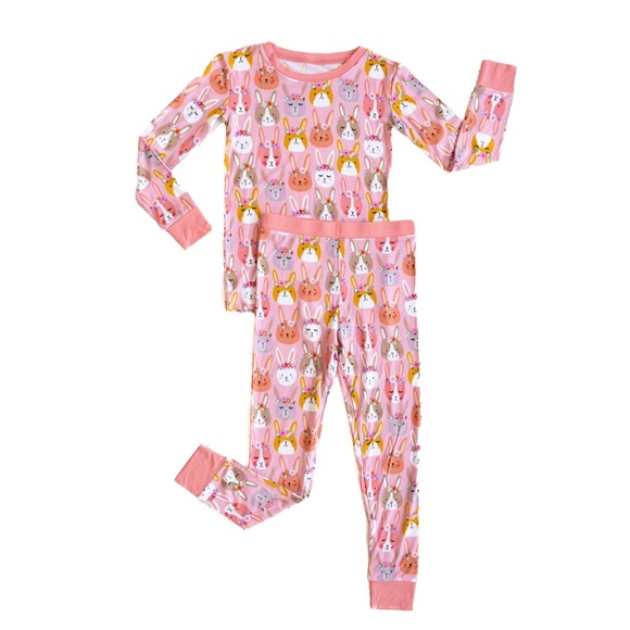 Little Sleepies Other - Little Sleepies Boho Bunnies Two-Piece Bamboo Pajama Set 5/6 NWT